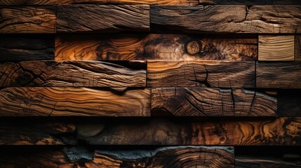 Dark wood background design, Generative AI