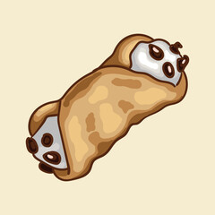 Traditional Sicilian dessert "Cannoli" tubes