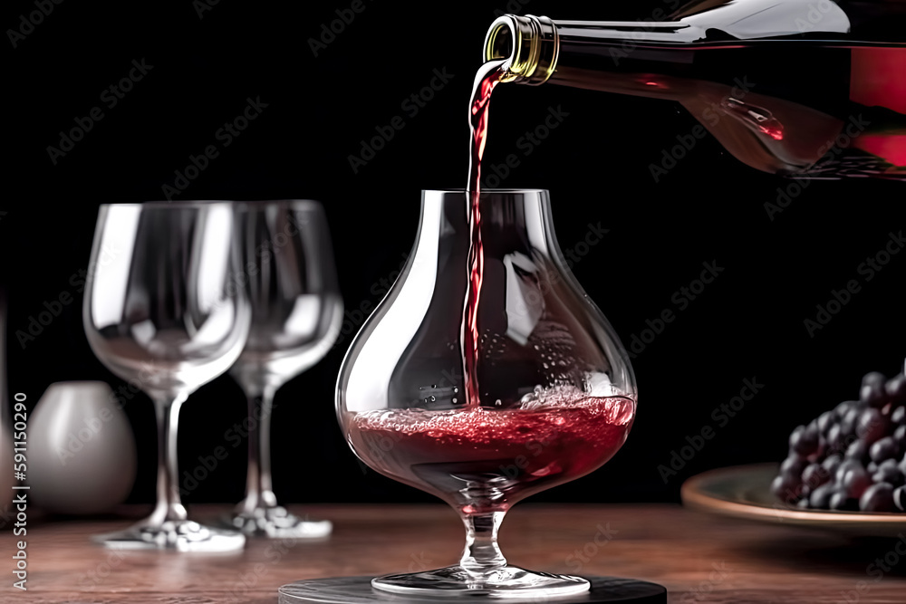 Poster a fancy wine decanter was created - generative ai.