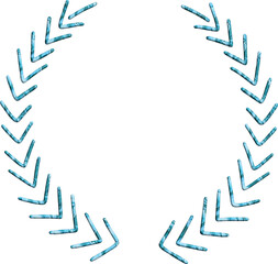 3D blue marble ceremonial frame