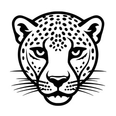 Cheetah head vector illustration isolated on transparent background