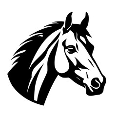 Horse head vector illustration isolated on transparent background