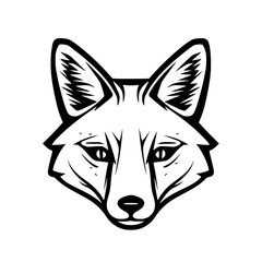 Fox head vector illustration isolated on transparent background