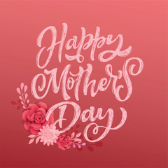 Happy Mothers Day - cute lettering postcard. Best mom ever.