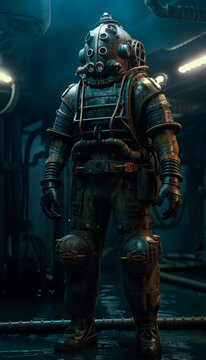 diesel punk scuba diver