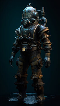 diesel punk scuba diver