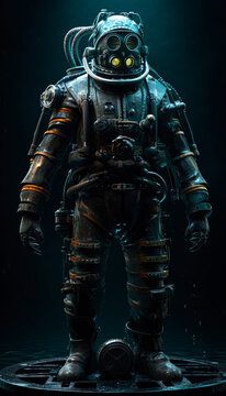 diesel punk scuba diver