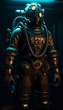 diesel punk scuba diver