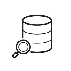 Data search icon. Vector.