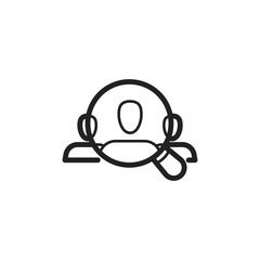 Wanted icon. Magnifying glass symbol. Vector.