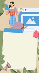 Business people working in flat vector concept operation hand drawn illustration
