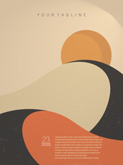 Retro poster. The Egyptian pyramids. The Sahara desert. Vector Illustrator. Eps 10 - Vector