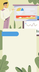 Business people working in flat vector concept operation hand drawn illustration
