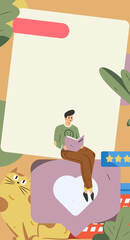 Business people working in flat vector concept operation hand drawn illustration
