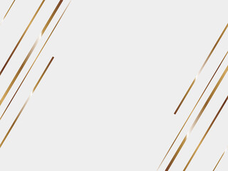 高級感のあるラインの背景　横位置　ホワイト＆ゴールド