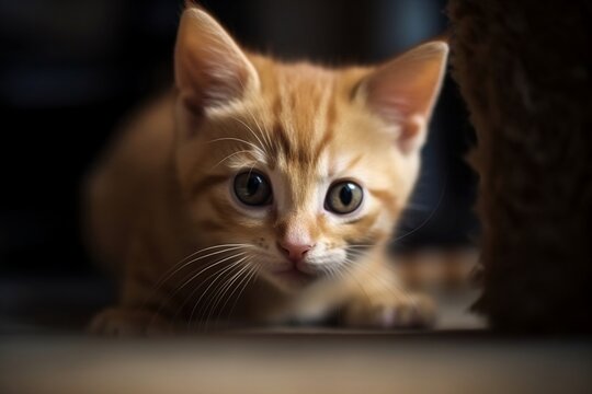 portrait of a cat looking innocent