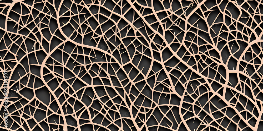 Wall mural a 3d thorns abstract texture pattern wallpaper background with a sculptural effect. generative ai im