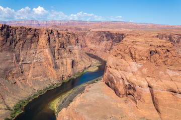 Horseshoe Bend on the Colorado River in Glen Canyon National Recreation Area, City of Page, Arizona, USA.