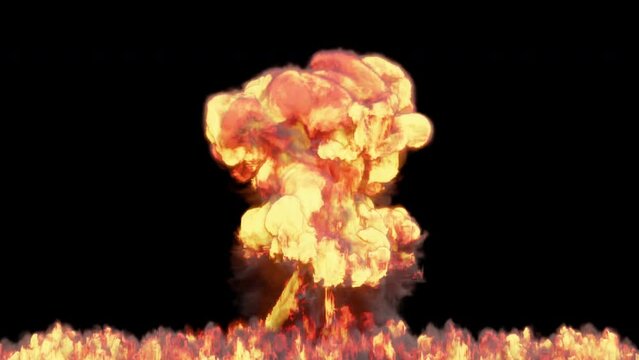 Fire explosion blast blender render