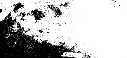Black an white ink splat background. Vector grunge texture.