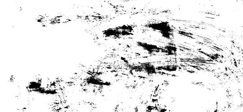 Black and white ink splatter background. Vector grunge texture.