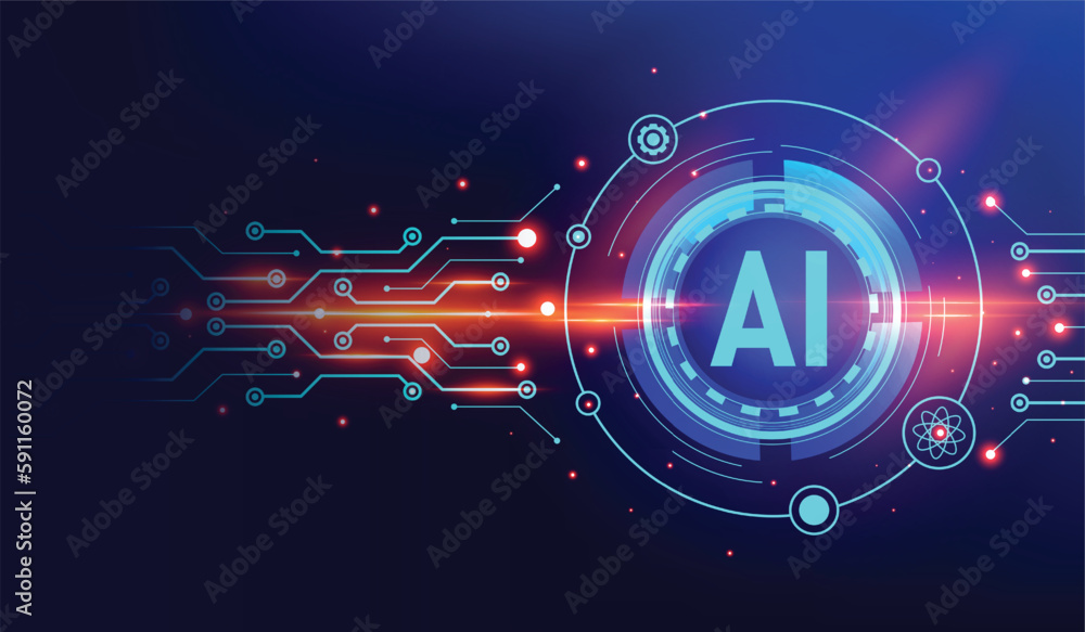 Aufkleber artificial intelligence and data science icon element design. vector illustration
