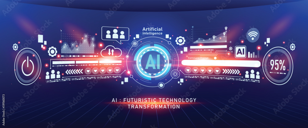 Aufkleber artificial intelligence and data science icon element design. vector illustration
