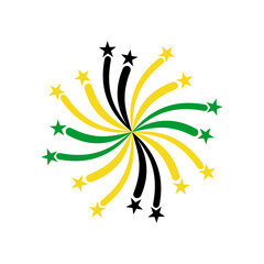 Fototapeta na wymiar Jamaica flags icon set, Jamaica independence day icon set vector sign symbol