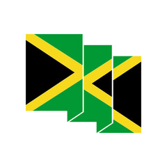 Jamaica flags icon set, Jamaica independence day icon set vector sign symbol