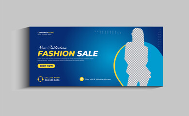 Fashion sale social media cover template
