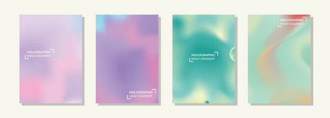 vector set holographic cover design