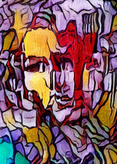 Obraz premium Abstract woman portrait