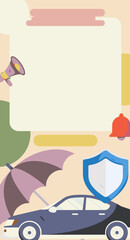 Buy insurance for car flat character vector concept operation hand drawn illustration
