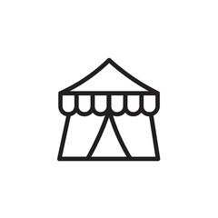 Camp Circus Tent Outline Icon