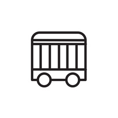 Circus Car Train Outline Icon