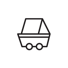 Circus Car Train Outline Icon