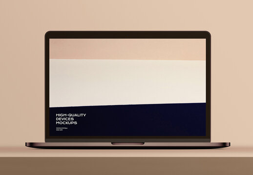 Laptop Computer Desktop Monitor Screen Device Mockup Template