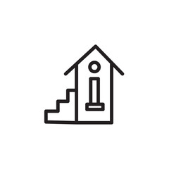 Children Kids Slide Outline Icon