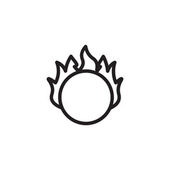 Fire Hoop Ring Outline Icon