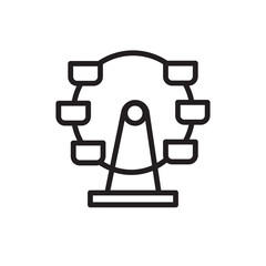 Park Ferris Wheel Outline Icon