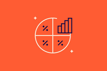  success illustration in flat style design. Vector illustration.