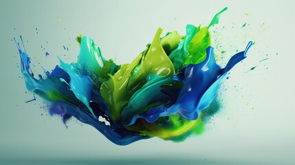 abstract paint background with twirls AI Generated