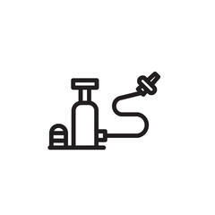 Air Person Pump Outline Icon