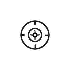 Service Tire Wheel Outline Icon