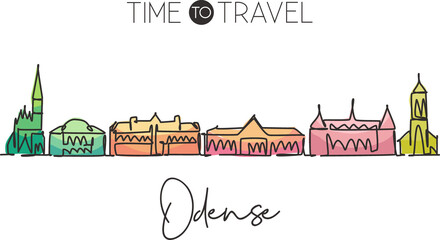 One Continuous Line Drawing Odense