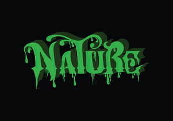hand drawing word of NATURE