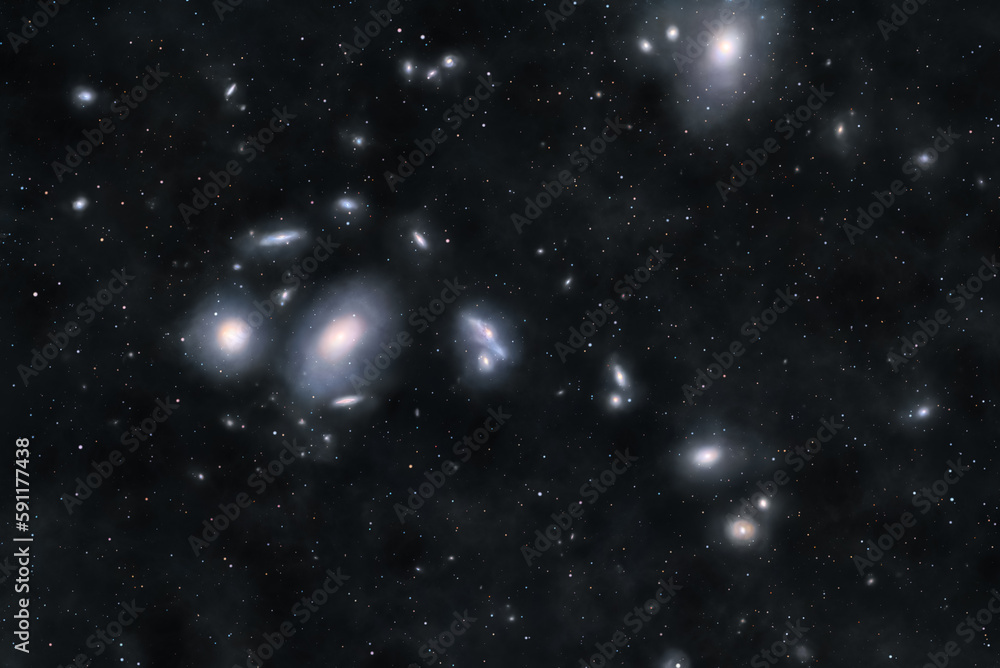 Canvas Prints virgo galactic cluster