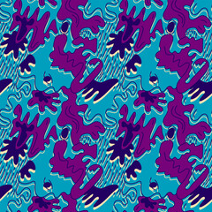 Abstract seamless colorful unusual pattern 