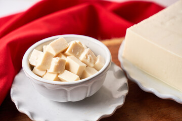 Raw White Organic Extra Firm Tofu Made with Soy Beans