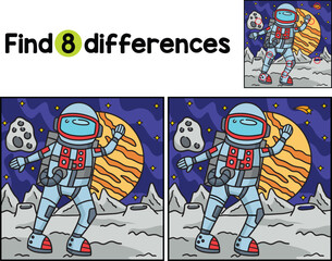 Astronaut in Space Find The Differences